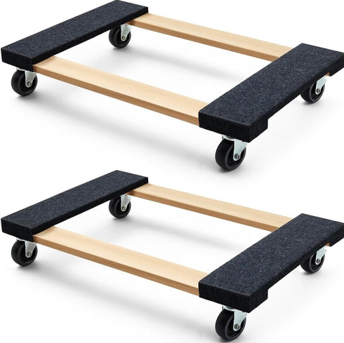 SIMPLI-MAGIC 79545 30 in. x 18 in. Hardwood Furniture Moving Dolly, 2,000 lbs. Capacity