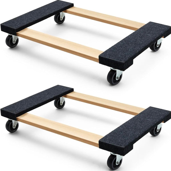 SIMPLI-MAGIC 79545 30 in. x 18 in. Hardwood Furniture Moving Dolly, 2,000 lbs. Capacity