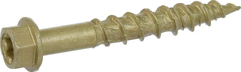 Power Pro Premium One Multi-Material Hex Washer Head Screws, Epoxy Coated Steel, ¼ x 1-¾ inches, Box of 56