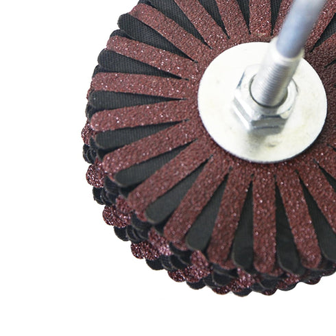 YXQ Abrasive Cloth Flap Wheel Sander, 120 Grit 1/4-Inch Aluminum Oxide Shank