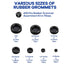 200Pcs 7 Sizes Rubber Grommet Assortment Kit, Firewall Hole Plug Set Electrical Wire Gasket Solid Hole Plugs Assortment Set for for Wire Plug, Cable, Plumbing and Automotive General Repair