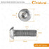 M6-1.0 x 16mm Button Head Socket Cap Bolts Screws, 304 Stainless Steel 18-8, Allen Socket Drive, Quantity 25