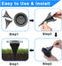 Rayolon 4.6 Inch (8 Pack Diameter Solar Ground Lights, Waterproof Solar Garden Lights, Outdoor Garden Waterproof Bright