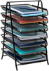 Mind Reader 7-Tier Paper Tray, Desktop Organizer for File Storage, Metal Mesh, 11.75" L x 13.75" W x 18" H, Black