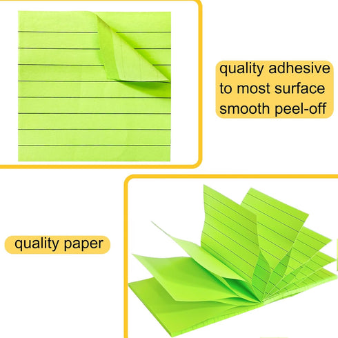 Pop Up Sticky Notes (48 Pack) - 3840 Sheets Lined 3x3 inch Self-Stick Notes Pads for Home Office School