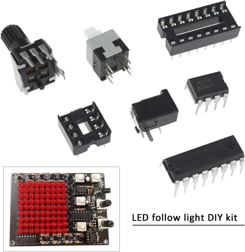 DIY LED Chaser Soldering Project Kit for Electronic Training