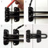 HASWARE Home Security Door Lock Swing Bar,Black Alloy Anti-Theft Door Guard Latch for Front and Inside Door, Safety