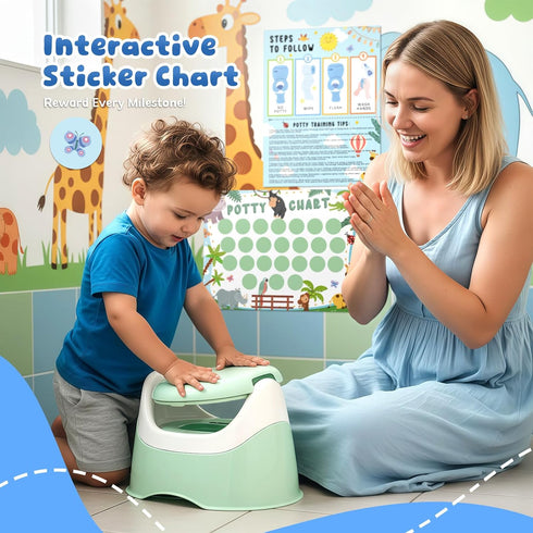 underbartliv 17 Set, 5 Potty Training Chart for Boys, PCS Potty Training Sticker Chart Cute Themes Potty Chart