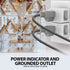 Fosmon ON/Off Switch, Grounded Outlet Switch (4 Pack), 3 Prong Electric Switch Adapter, ETL Listed