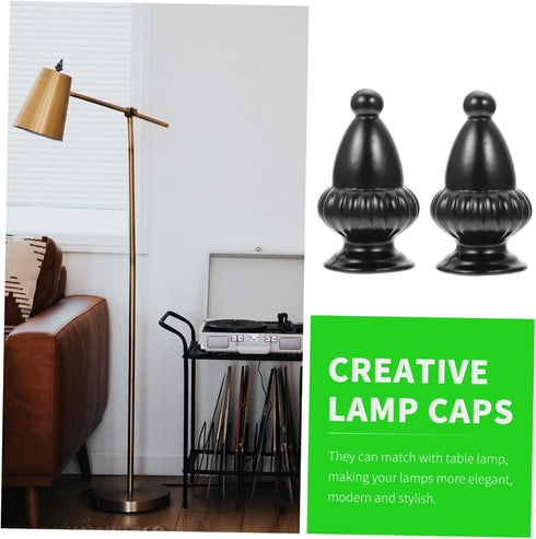 jojofuny 2pcs Modern Harp Knob Lamp Finials - Decorative Table & Floor Lamp Accessories