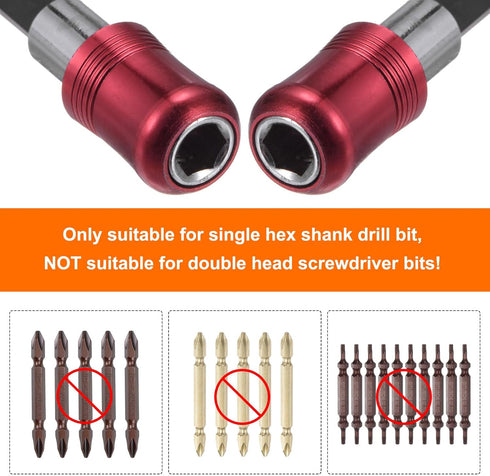 6pcs 150mm Magnetic Screwdriver Bits Holder Extension - Quick Release Drill Bit Chuck Adapter with 1/4" Hex Shank for