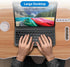 4 Portable Bed Desk, Foldable Laptop Desk with USB Charge Port/Cup Holder/Tablet Slot/Storage Drawer, Folding Lap Table