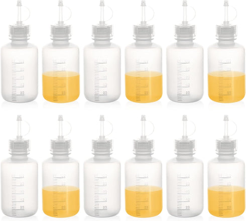 ULAB 12pcs Vol.125ml/4.2oz Drop Dispensing Bottles - LDPE Material, Laboratory Drip Bottle, Watercolor Pigment Bottle