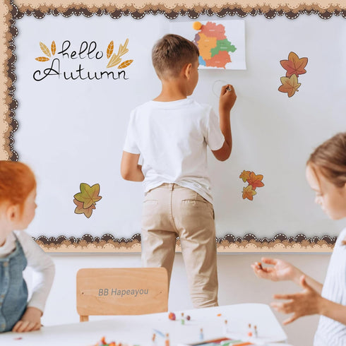Brown Bulletin Board Border - 65.6ft Classroom Blackboard Decoration for School, Office, and Party