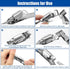 10FT Metal Strapping Hose Clamps + 10 Fasteners Adjustable Large Worm Gear Clamps Assortment Kit for Pipe WSWECCL