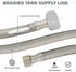 27416-NL-2 Toilet Connector, 16 Inch Braided Stainless Steel Hose, 3/8 Compression x 7/8 Female Ballcock Nut