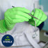 3.5 9.5 Inches, 200 HALYARD FLEXAPRENE Green Exam Gloves - mil, Green, Medium, Box of - Made with Chloroprene