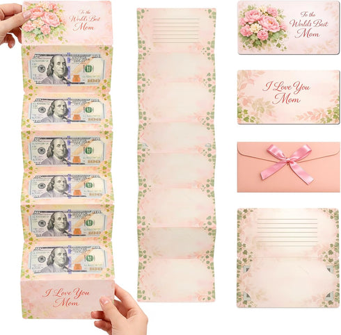 CLYAIDET Mothers Day Money Envelope for Cash Gifts,7.1X3.5inch Mom Birthday Card with Butterfly