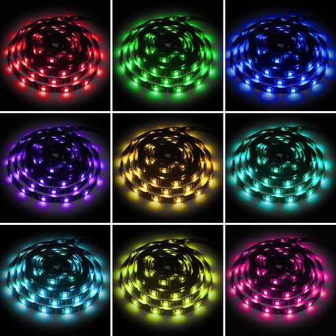 13.2ft, 24-Keys USB LED Strip Lights USB Powered LED Light with Remote Controller Waterproof RGB Flexible Color