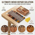 Sticks,16 Lifreer Wood Filler Colors Wood Crayons for Scratches, Scuffs, Cracks, Stains and Holes, Furniture Wax