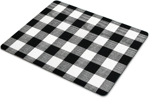 SSOIU Personalized Oblong Shaped Mouse Pad with Unique Black and White Buffalo Plaids Design