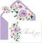 JarThenaAMCS 50 Pack Purple Floral Thank You Cards Pink Purple Flower Greeting