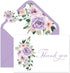 JarThenaAMCS 50 Pack Purple Floral Thank You Cards Pink Purple Flower Greeting