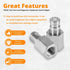 PD342 Quick Nipple Test Port and Diagnostic Equipment for PD Series Couplers, 1/8" Body Size, 1/4"-18 NPTF Thread