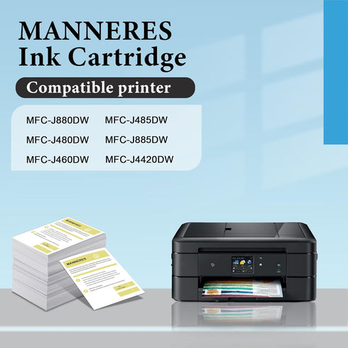 LC203 Ink Cartridges Compatible for Brother LC203, High Yield Replacement for MFC Printers (BK/C/M/Y, 4 Pack)
