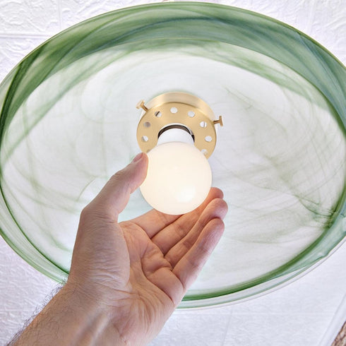 Angoily Copper Bracket Lampshade Cover Ring for Reverse Glass Fixtures Light Fixture Collar Ring for Easy Installation
