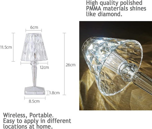 Ostin (3 Color Desk Lamp, USB Touch LED Light Rechargeable Acrylic Night Light for Bedside, Bedroom Living Guest Room