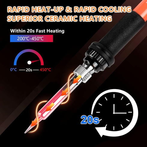 60W Adjustable Temperature Soldering Iron Pen for Welding Repair, Electric Repairing, Jewelry, DIY