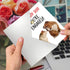 NobleWorks Funny Bulldog Engagement Greeting Card - Love Pet Animal Wedding Congratulations with Envelope (1 Card)