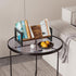 ELITEROO Desktop Bookshelf Organizer, Wood Slanted Desk Bookshelf, Small Tabletop Book Rack, Portable Mini Bookcase