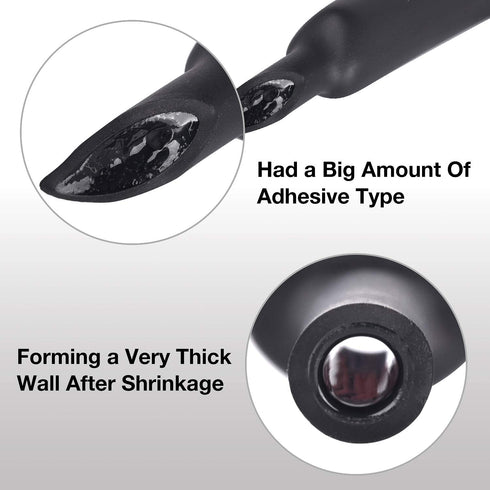 XHF 3/4 Inch Waterproof Heat Shrink Tubing - 3:1 Marine Grade Adhesive Lined Tube Insulation, 4 Ft Black