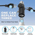2 PCS Light Socket to Plug Adapter, E26 E27 Light Bulb Socket Adapter with Switch Control for 3 Prong Sockets