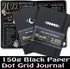 Bullet Dotted Journal - Dot Grid Notebook - 150gsm No Bleed Black Paper - 160 Black Pages - For Women and Men - A5 PU Leather Hardcover 5.75" x 8.5" and Gift Box (BKB-3) by BUKE