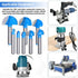 Lyksgir 8 Set 1/4 Inch Set- 1/4" 5/16" 3/8" 1/2" 5/8" 3/4" 7/8" 1" Pcs Cove Box Router Bit Shank, Solid Carbide Double