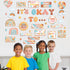 Mental Health Posters, Groovy It's Okay to Boho Bulletin Board Set, Inspirational Positive Affirmations for Classroom