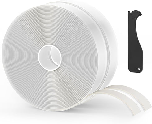 Butyl Tape White 3/4” x 30 Ft, 2 Pack Premium Butyl Caulk Tape for RV Window Glazing, Roofing Leak Repair