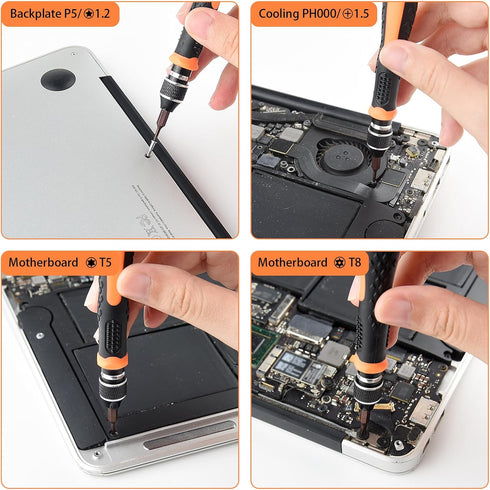 ASTARON 17 in 1 Screwdriver Set for MacBook, Repair Tool Kit with Magnetic Torx Bits & Opening Tool for Laptop