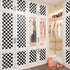 YENHOME Removable Checkered Wallpaper Small Checkered Peel and Stick Wallpaper Neutral Black and White Checker Contact Paper Waterproof Wallpaper for Bathroom Countertops Walls Thick Matte 17.7"X80" by YENHOME