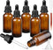 Amber Glass Dropper Bottle with Pipette, 6 X 10ml Refillable Glass Eye Dropper Bottles for Essential Oil