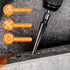 2Pcs Bridge Pin Hole Reamer Set, 3-13mm(1/8''-1/2'') & 5-16mm( -5/8") T Handle Taper Reamer, Chamfer Reaming Tool
