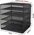EASEPRES 5 Slot Mesh Desk Organizer Tray, File Paper Letter Holder for Office Home School Classroom Storage