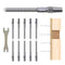 5 Pair Cable Railing Kit, Invisible Crimp Fitting Hardware for Wood Post of 1/8" T316 Steel