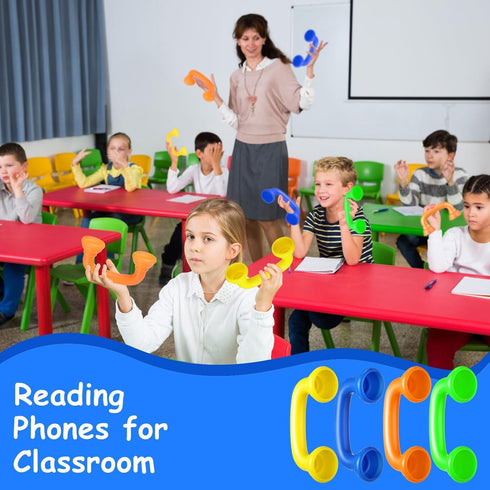 Shappy Supplies(24 Bulk Reading Phones for Classroom Auditory Feedback Phone Manipulatives for Preschool Children