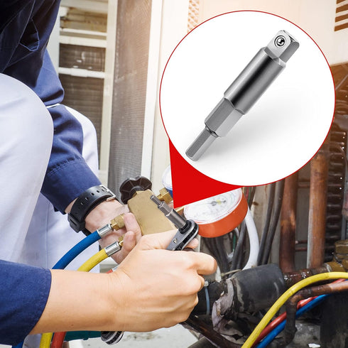 ANCIRS 2 Pack 3/16 to 5/16 Service Wrench Hex Key Adapter Kit for HVAC Valve Opener, Silver Finish