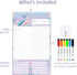 Clever Clean Dry Erase Chores Chart for Kids, Reusable Reward Chart, Non-Magnetic Board with 6 Markers (Mermaid)