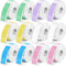 Marspark 1920 Pieces Label Tape Print Stickers, Laminated Labeling Paper for D30 Portable Printer, 160/Roll, 12 x 40 mm